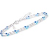 image:imageRossSimons Italian Tonal Blue Enamel Bead Station Anklet in Sterling Silver 9 inches