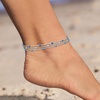 image:imageRossSimons Italian Tonal Blue Enamel Bead Station Anklet in Sterling Silver 9 inches