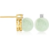 image:imageRossSimons Jade Earrings With Diamond Accents in 18kt Gold Over Sterling
