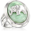 image:imageRossSimons Jade Elephant Ring in Sterling SilverJade