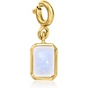 image:imageRossSimons JuneMoonstone  Rectangular Birthstone Charm in 18kt Gold Over Sterling