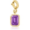 image:imageRossSimons JuneMoonstone  Rectangular Birthstone Charm in 18kt Gold Over Sterling
