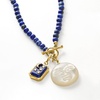 image:imageRossSimons Lapis and MotherOfPearl Moon and Stars Charm in 18kt Gold Over Sterling
