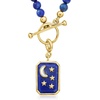 image:imageRossSimons Lapis and MotherOfPearl Moon and Stars Charm in 18kt Gold Over Sterling