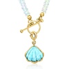 image:imageRossSimons Larimar Seashell Charm in 18kt Gold Over Sterling