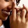 image:imageRossSimons Lily Of The Valley FlowerMay Birthstone Ring With LabGrown Emerald and Diamond in 18kt Gold Over SterlingCreated Emerald