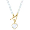 image:imageRossSimons MotherOfPearl Heart Charm in 18kt Gold Over Sterling