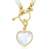 image:imageRossSimons MotherOfPearl Heart Charm in 18kt Gold Over Sterling