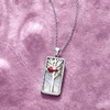 image:imageRossSimons MotherOfPearl and 30 ct tw White Topaz Cardinal Pendant Necklace With Multicolored Enamel in Sterling Silvermother of pearl