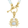 image:imageRossSimons MotherOfPearl and 354mm Cultured Pearl Crab Charm in 18kt Gold Over Sterling