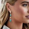 image:imageRossSimons MotherOfPearl and Larimar Drop Earrings in 18kt Gold Over Sterling
