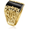 image:imageRossSimons Onyx Openwork Ring in 18kt Gold Over SterlingOnyx