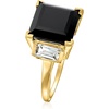 image:imageRossSimons Onyx and 100 ct tw White Topaz Ring in 18kt Gold Over SterlingOnyx