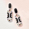 image:imageRossSimons Onyx and 60 ct tw MultiGemstone Art DecoStyle Drop Earrings in Sterling Silver