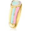 image:imageRossSimons Opal Heart Ring With Multicolored Pastel Enamel in 18kt Gold Over SterlingOpal