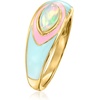 image:imageRossSimons Opal Ring With Pastel Pink and Blue Enamel in 18kt Gold Over SterlingOpal