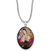 image:imageRossSimons Our Lady Of Guadalupe Pendant Necklace With Dried Flowers in Sterling Silver 18 inches