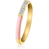 image:imageRossSimons Pastel Pink Enamel Ring With Diamonds in 18kt Gold Over SterlingDiamond