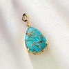 image:imageRossSimons PearShaped Turquoise Charm in 18kt Gold Over Sterling