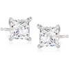 image:imageRossSimons PrincessCut CZ Stud Earrings in 14kt White GoldWhite