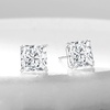 image:imageRossSimons PrincessCut CZ Stud Earrings in 14kt White GoldWhite