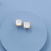 image:imageRossSimons PrincessCut CZ Stud Earrings in 14kt Yellow GoldWhite