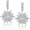 image:imageRossSimons RhodiumPlated Floral Hoop Drop Earrings With 830 ct tw Czs