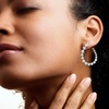 image:imageRossSimons RhodiumPlated FrontBack Hoop Earrings With 860 ct tw Czs