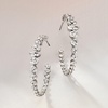image:imageRossSimons RhodiumPlated InsideOutside Hoop Earrings With 540 ct tw Czs