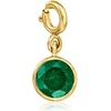 image:imageRossSimons SeptemberSapphire  Round Birthstone Charm in 18kt Gold Over Sterling