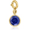image:imageRossSimons SeptemberSapphire  Round Birthstone Charm in 18kt Gold Over Sterling