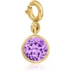 image:imageRossSimons SeptemberSapphire  Round Birthstone Charm in 18kt Gold Over Sterling