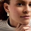 image:imageRossSimons Silver and 14kt GoldPlated Oval Hoop Earrings