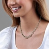 image:imageRossSimons Sterling Silver Alternating Twisted OvalLink NecklaceNo Gemstone