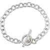 image:imageRossSimons Sterling Silver CableLink Toggle Braceletno gemstone