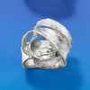 image:imageRossSimons Sterling Silver Hammered Knot RingNo Gemstone