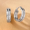 image:imageRossSimons Sterling Silver Striped Hoop Earrings