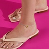 image:imageRossSimons Sterling Silver and 14kt Yellow Gold Heart Anklet 10 inches