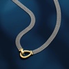 image:imageRossSimons Sterling Silver and 18kt Gold Over Sterling BismarkLink NecklaceNo Gemstone