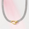 image:imageRossSimons Sterling Silver and 18kt Gold Over Sterling BismarkLink NecklaceNo Gemstone