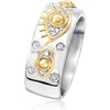 image:imageRossSimons Sterling Silver and 18kt Gold Over Sterling Evil Eye Ring With DiamondsDiamond