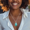 image:imageRossSimons Teardrop Turquoise Pendant Necklace in Sterling Silverstabilizedturquoise
