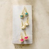 image:imageRossSimons Turquoise 6x8mm Cultured Pearl and 200 ct tw Pink Chalcedony Jewelry Set 3 Pairs Of Drop Earrings in 18kt Gold Over Sterling
