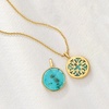 image:imageRossSimons Turquoise Reversible Pendant Necklace in 18kt Gold Over Sterling 18 inches