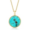 image:imageRossSimons Turquoise Reversible Pendant Necklace in 18kt Gold Over Sterling 18 inches