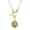 image:imageRossSimons Turquoise Scales Charm in 18kt Gold Over Sterling