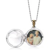 image:imageRossSimons TwoTone Sterling Silver BaliStyle Locket Necklace 18 inches