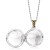 image:imageRossSimons TwoTone Sterling Silver BaliStyle Locket Necklace 18 inches