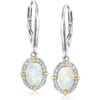 image:imageCharles Garnier LOpal LabGrown Opal and 30 ct tw CZ Drop Earrings in Sterling Silver and 18kt Gold Over Sterling
