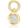 image:imagePure Collection by RossSimons 010 ct tw BezelSet Diamond Hoop Charms in 14kt Yellow Gold